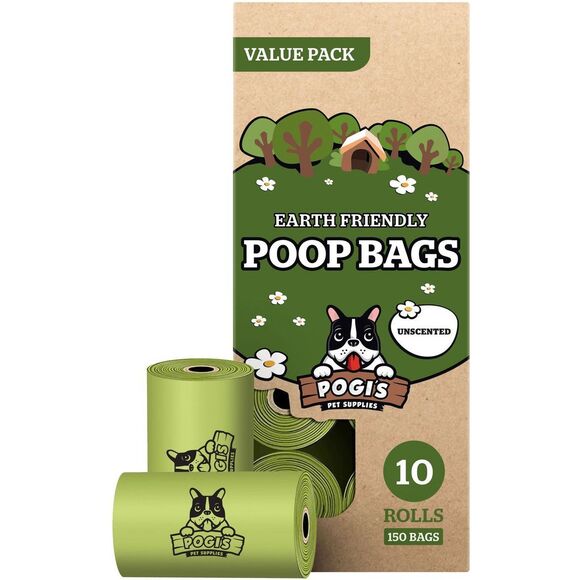 Pogi's Pet Supplies Unscented Poop Bags, 150 count 2 bixes - Picture 1 of 10